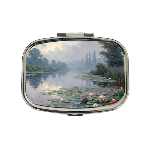 Water Lilies Inspired By Claude Monet Beautiful Travel Pill Box Case