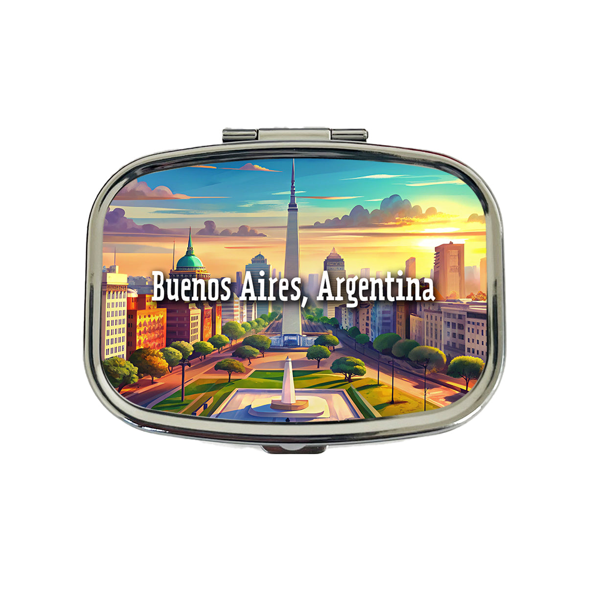 Buenos Aires, Argentina Travel City Country Stamp Travel Pill Box Case