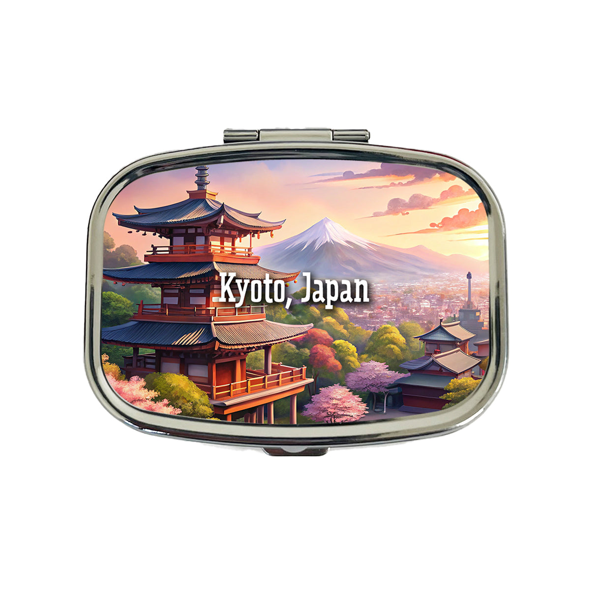 Kyoto, Japan Travel City Country Stamp Travel Pill Box Case