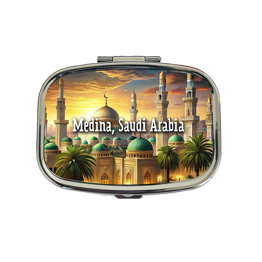 Medina, Saudi Arabia Travel City Country Stamp Travel Pill Box Case