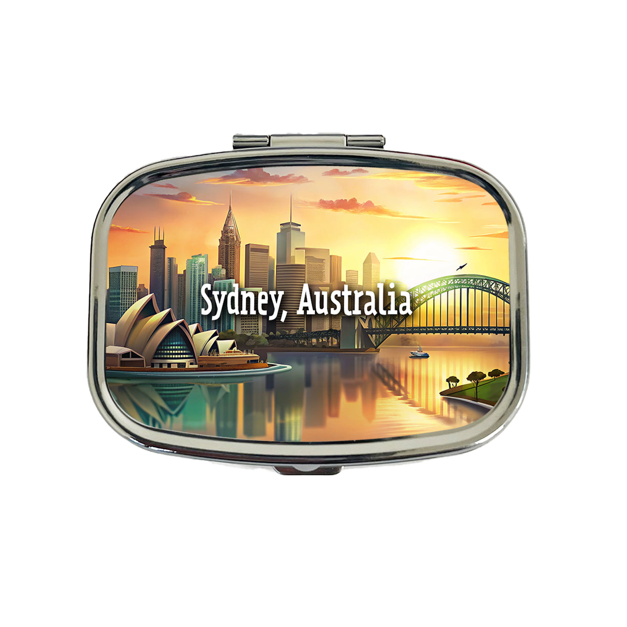 Sydney, Australia Travel City Country Stamp Travel Pill Box Case