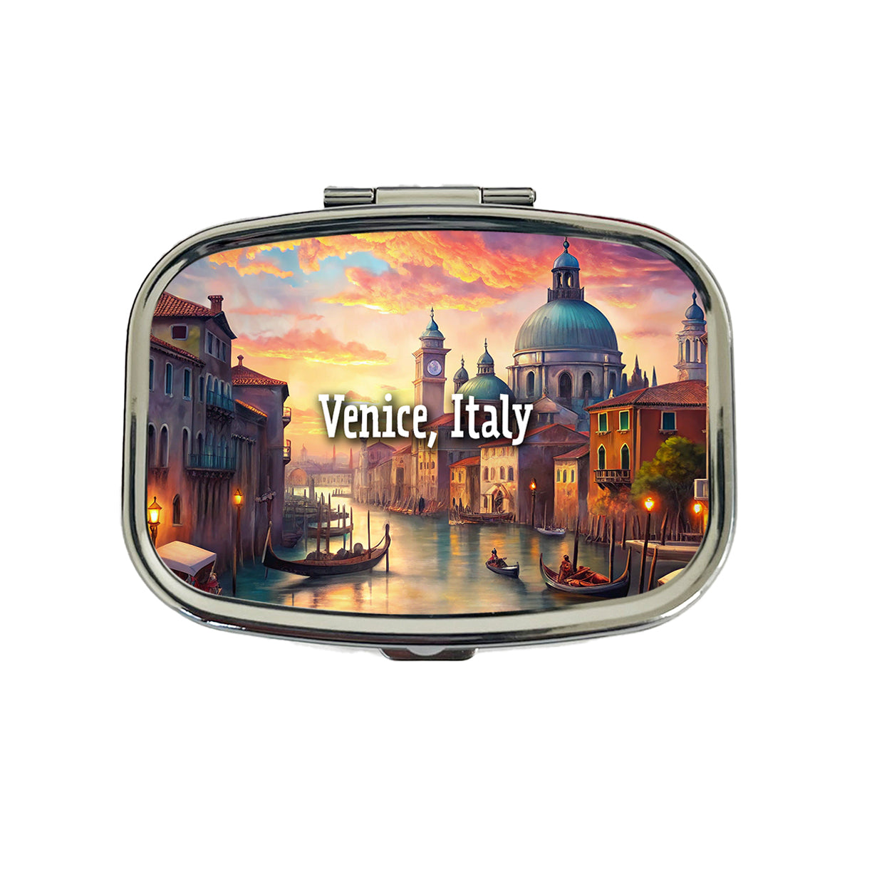 Venice, Italy Travel City Country Stamp Travel Pill Box Case
