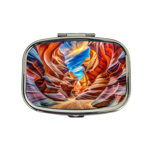 Antelope Canyon Arizona Watercolor Style Travel Pill Box Case
