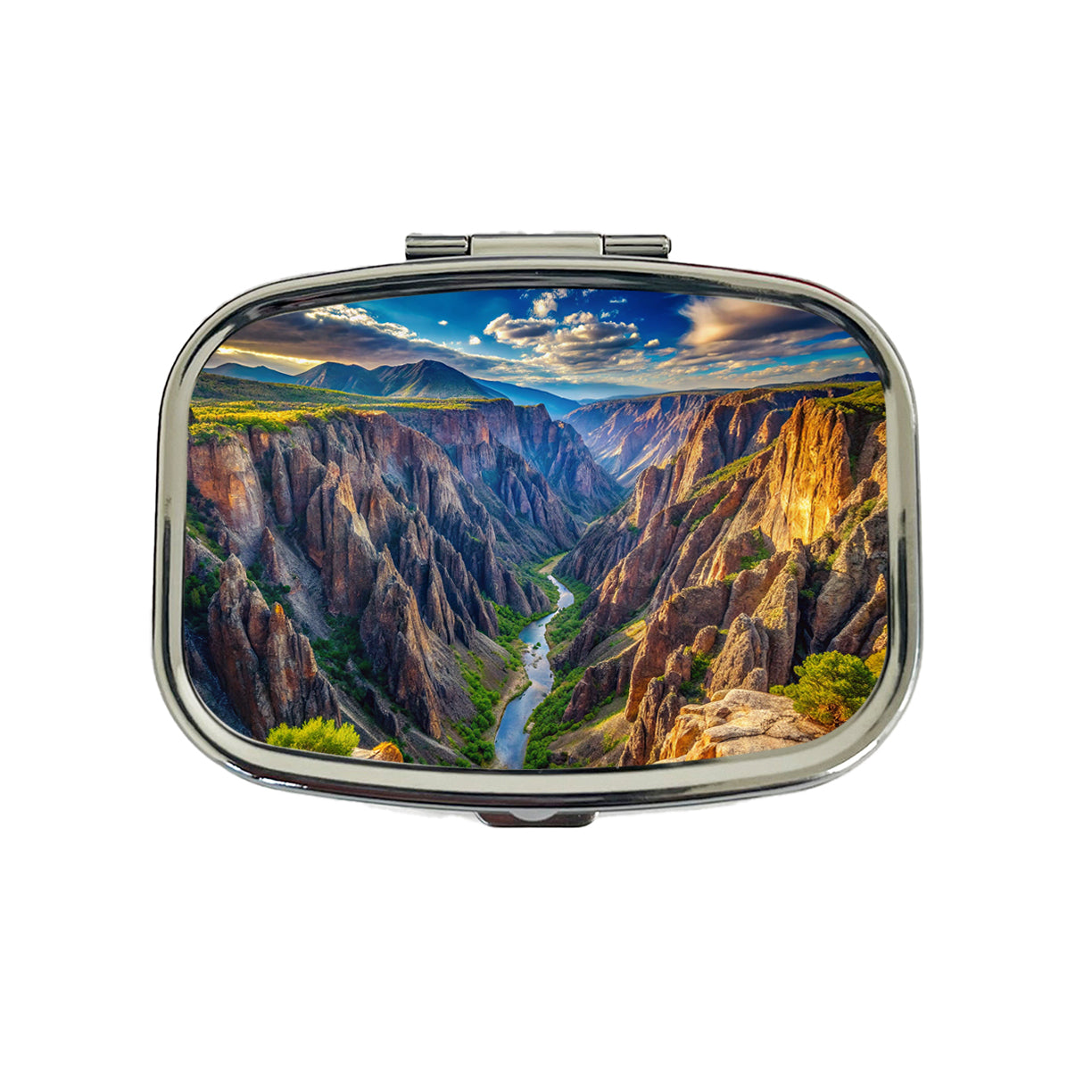 Black Canyon of the Gunnison National Park Colorado Watercolor Style Travel Pill Box Case