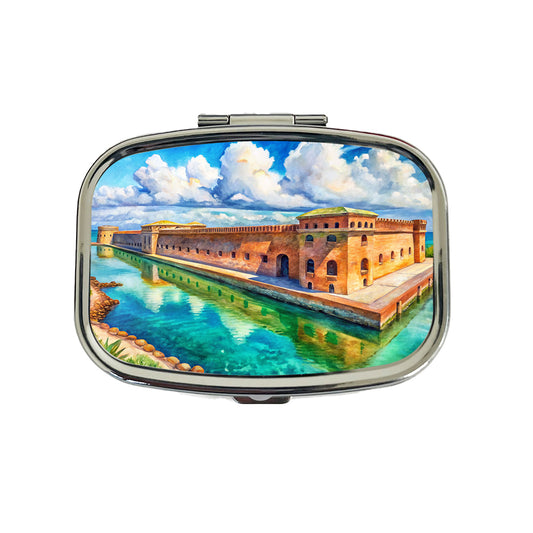 Dry Tortugas National Park Florida Watercolor Style Travel Pill Box Case