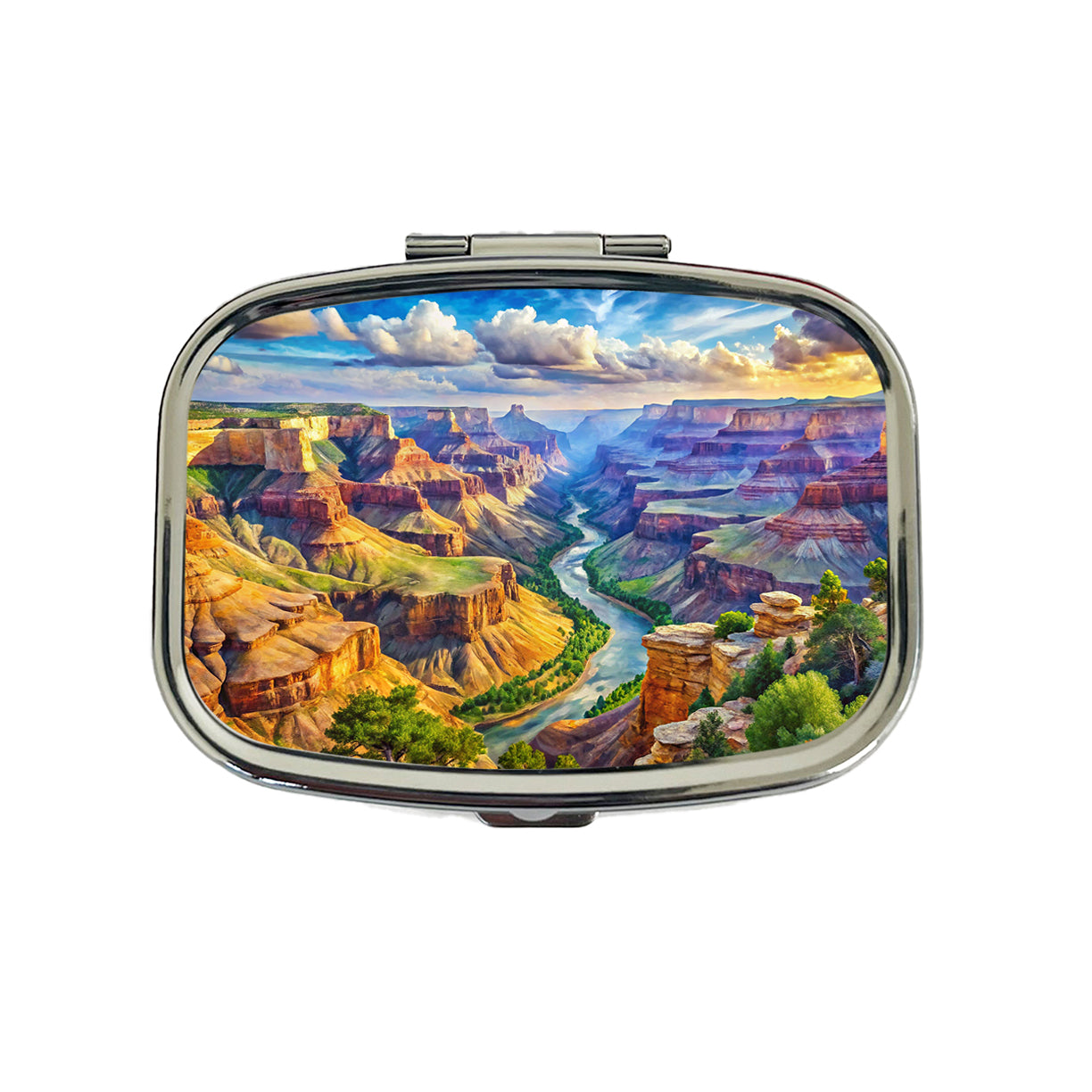 Grand Canyon - Parashant National Monument Arizona Watercolor Style Travel Pill Box Case