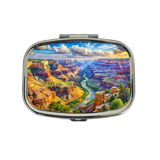 Grand Canyon - Parashant National Monument Arizona Watercolor Style Travel Pill Box Case