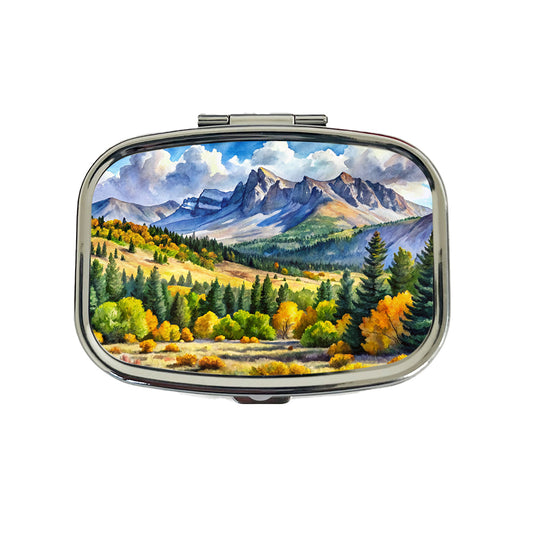 Great Basin National Park Nevada Watercolor Style Travel Pill Box Case