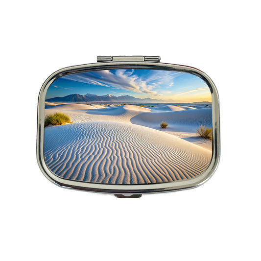 White Sands National Park New Mexico Watercolor Style Travel Pill Box Case