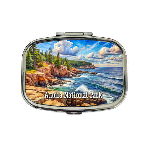 Acadia National Park Maine Travel Pill Box Case