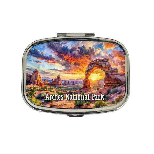 Arches National Park Utah Travel Pill Box Case