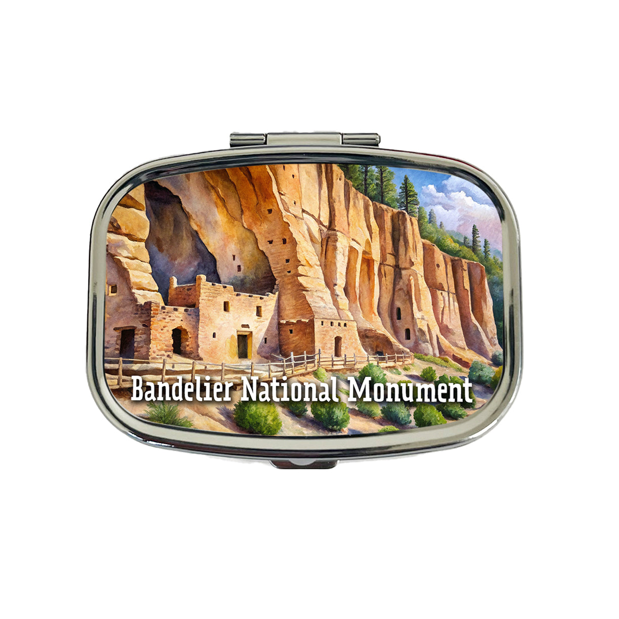 Bandelier National Monument New Mexico Travel Pill Box Case