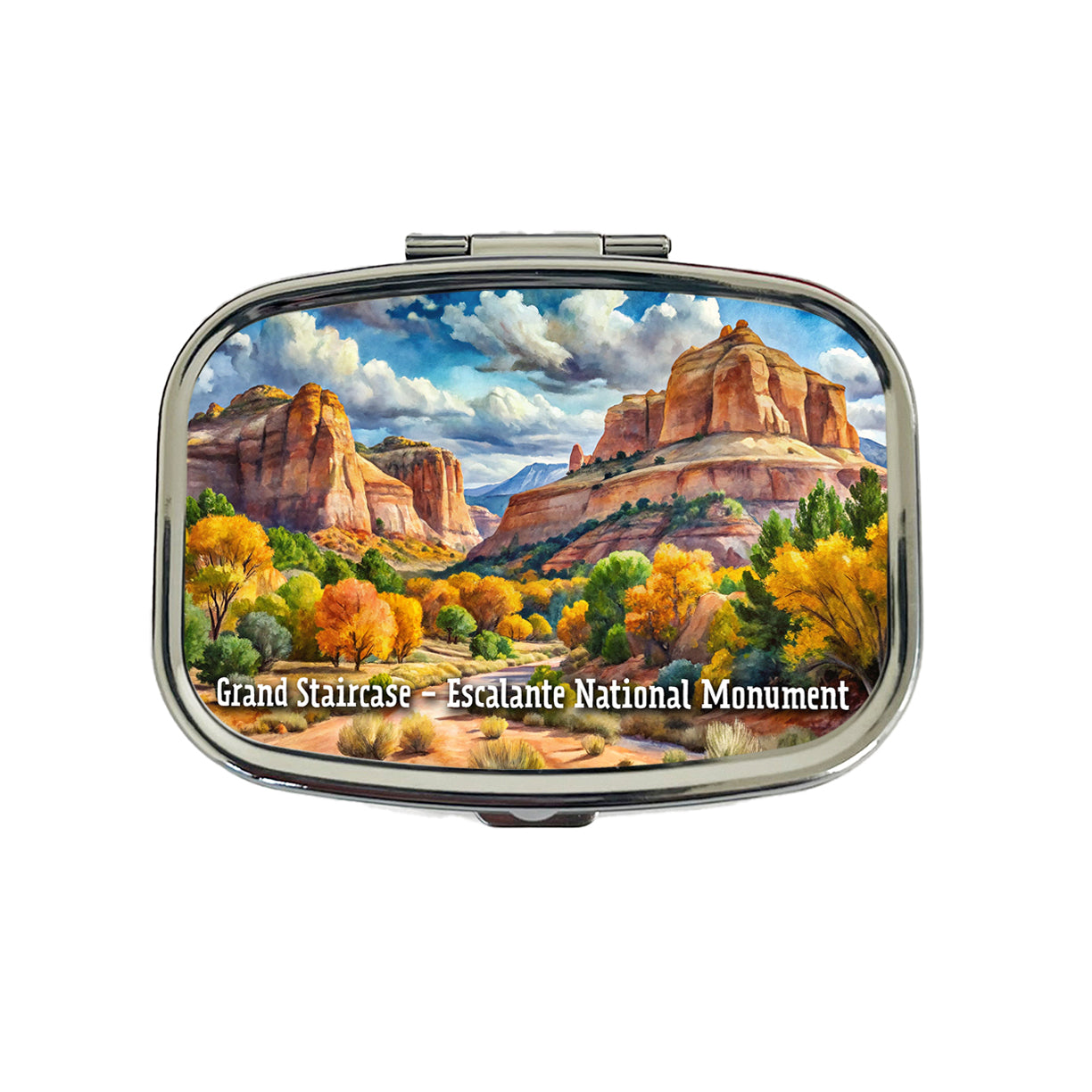 Grand Staircase - Escalante National Monument Utah Travel Pill Box Case