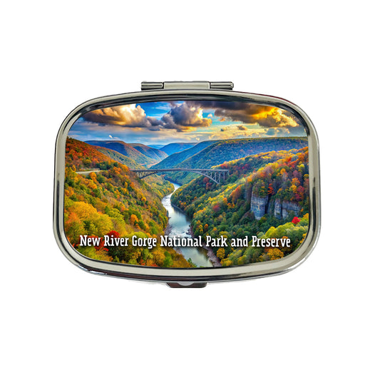 New River Gorge National Park and Preserve West Virginia Travel Pill Box Case