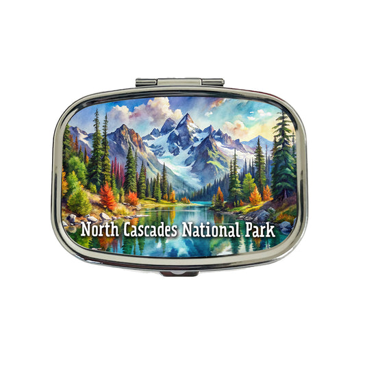 North Cascades National Park Washington Travel Pill Box Case