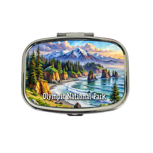 Olympic National Park Washington Travel Pill Box Case