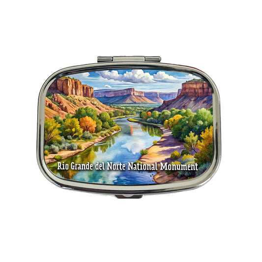 Rio Grande del Norte National Monument New Mexico Travel Pill Box Case