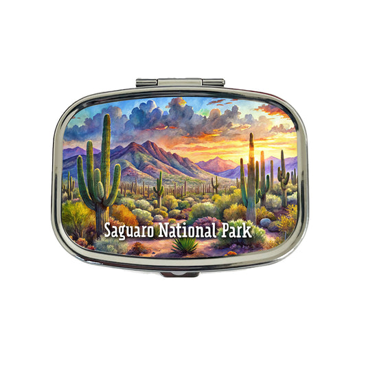 Saguaro National Park Arizona Travel Pill Box Case