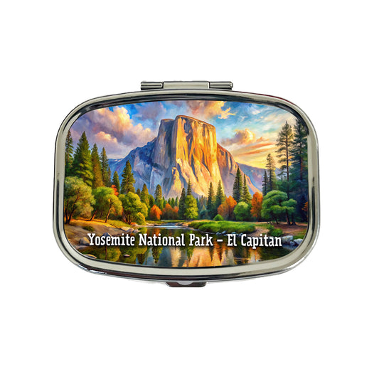 Yosemite National Park El Capitan Travel Pill Box Case