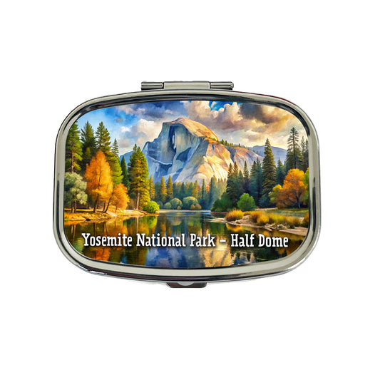 Yosemite National Park Half Dome Travel Pill Box Case