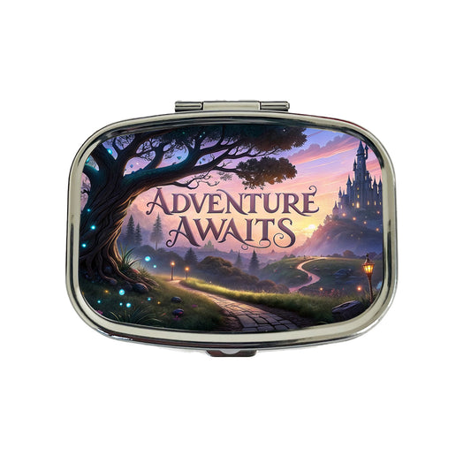 Adventure Awaits Fantasy World Travel Pill Box Case