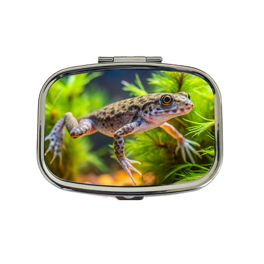African Dwarf Frog Swimming Travel Pill Box Case