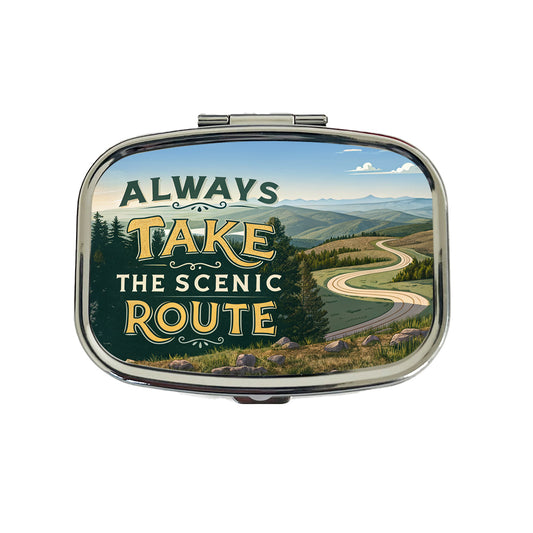 Always Take The Scenic Route Driving Travel Pill Box Case