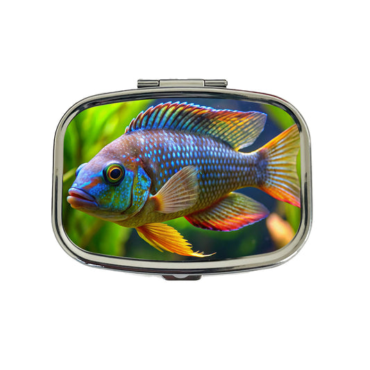 Cichlid Aquarium Fish Travel Pill Box Case