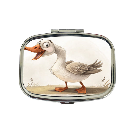 Funny Silly Goose Travel Pill Box Case