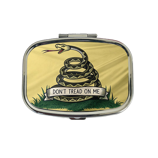 Gadsden Flag Don't Tread On Me Flag Travel Pill Box Case