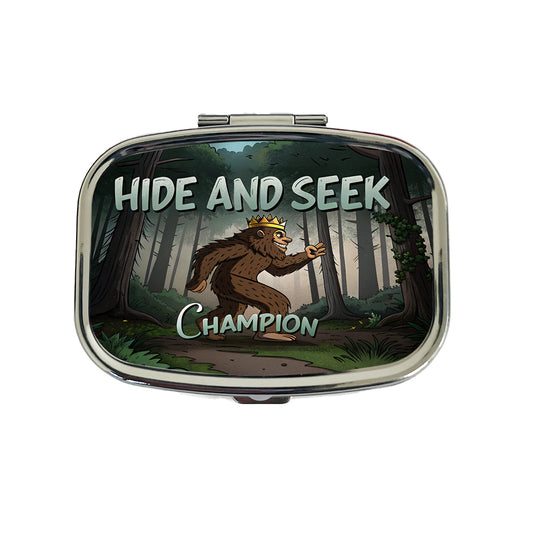 Hide And Seek Champion Big Foot With Crown Travel Pill Box Case