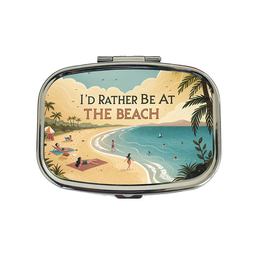 I'd Rather Be At The Beach Ocean Travel Pill Box Case
