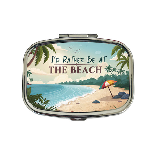 I'd Rather Be At The Beach Tropical Travel Pill Box Case