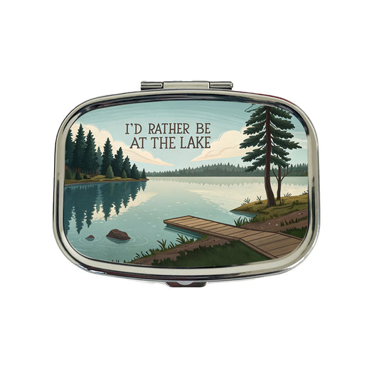 I'd Rather Be At The Lake Travel Pill Box Case