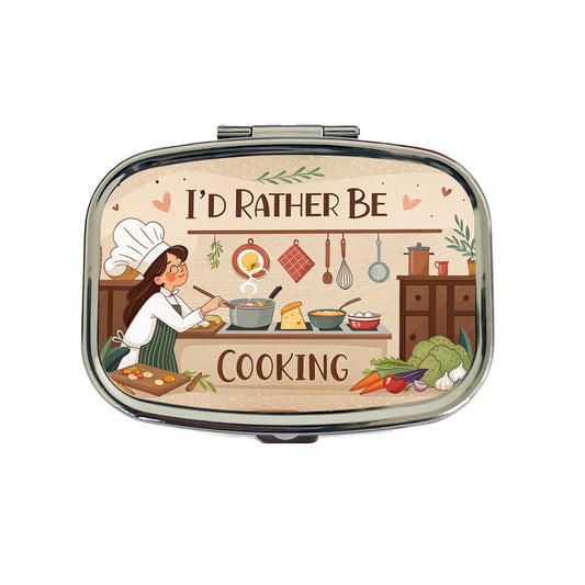 I'd Rather Be Cooking Cook Travel Pill Box Case