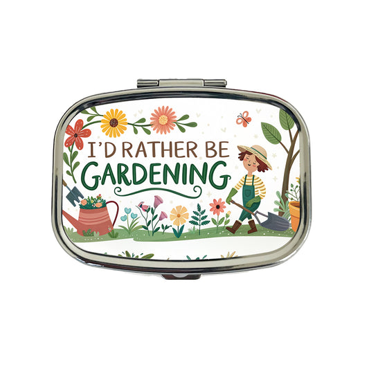 I'd Rather Be Gardening Travel Pill Box Case