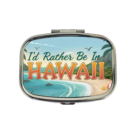 I'd Rather Be In Hawaii Travel Pill Box Case