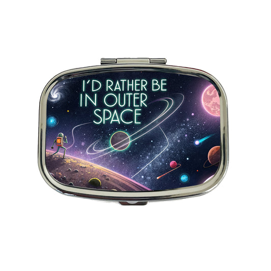 I'd Rather Be In Outer Space Sci-fi Travel Pill Box Case
