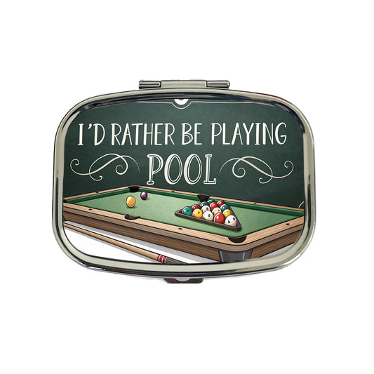 I'd Rather Be Playing Pool Travel Pill Box Case