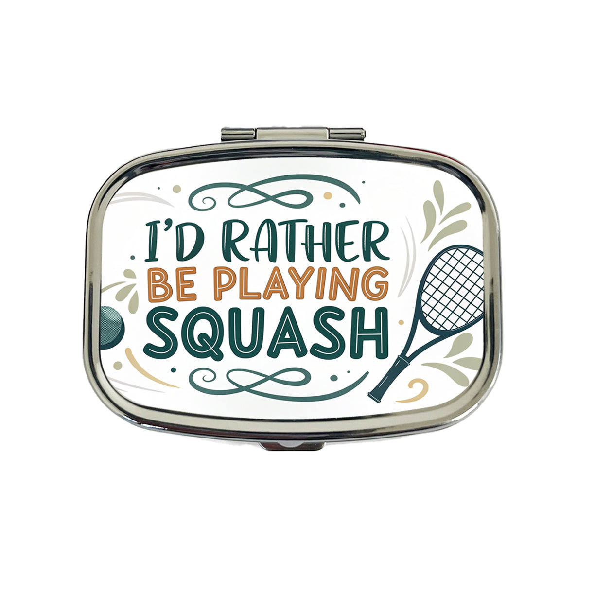 I'd Rather Be Playing Squash Travel Pill Box Case