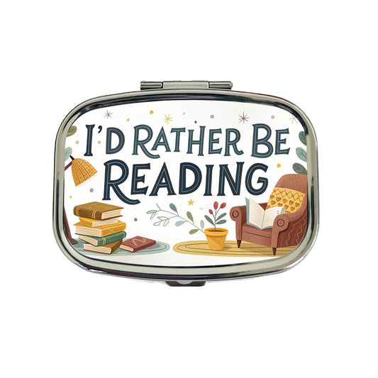 I'd Rather Be Reading Travel Pill Box Case
