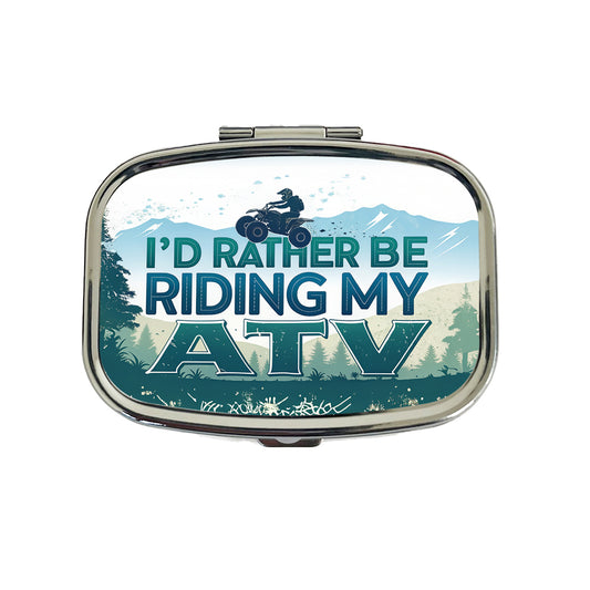 I'd Rather Be Riding My ATV Travel Pill Box Case