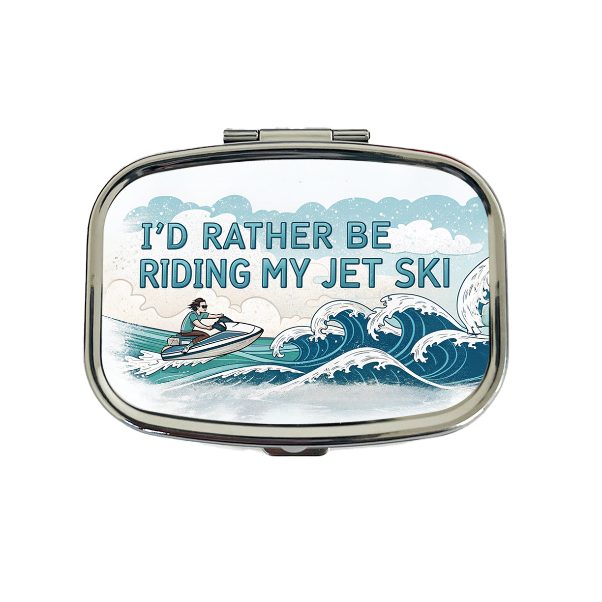I'd Rather Be Riding My Jet Ski Travel Pill Box Case