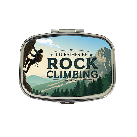 I'd Rather Be Rocking Climbing Travel Pill Box Case