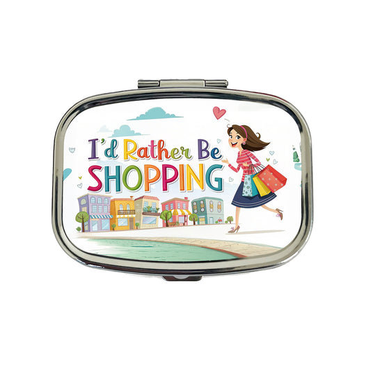 I'd Rather Be Shopping Funny Travel Pill Box Case