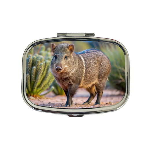 Javelina in Nature Travel Pill Box Case
