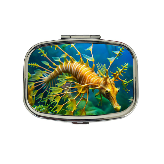 Leafy Seadragon Swimming Travel Pill Box Case