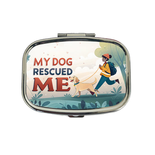 My Dog Rescued Me Pet Adoption Travel Pill Box Case