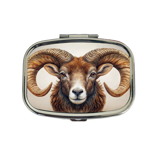 Ram's Head Travel Pill Box Case