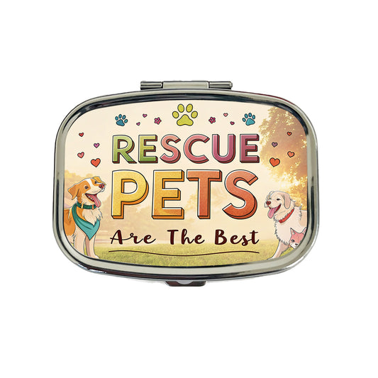Rescue Pets Are The Best Adopt Dog Cat Travel Pill Box Case